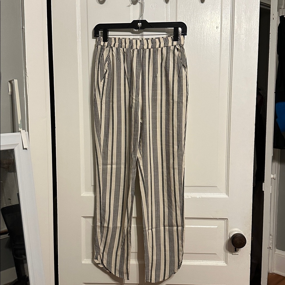 Marine Layer | Allison Pant in White/Navy Stripe | Size XS